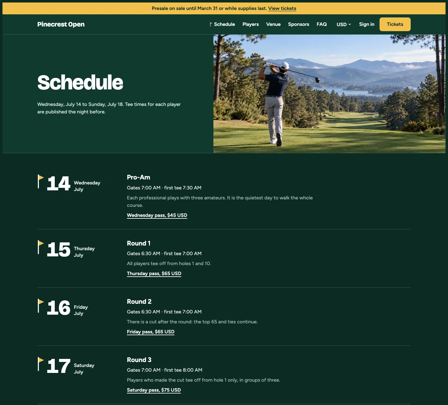 Championship Week — program