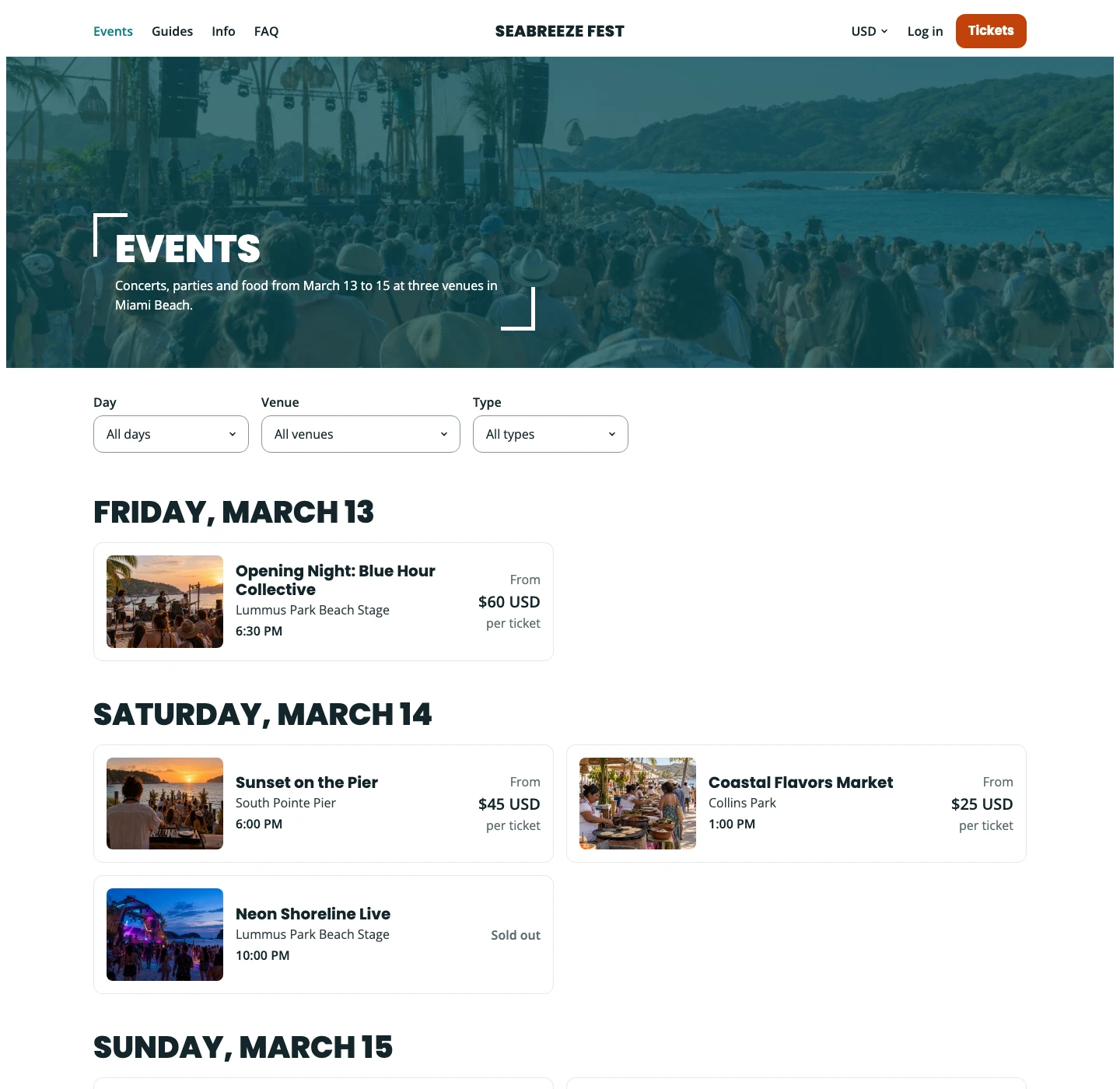 Shoreline Festival — events