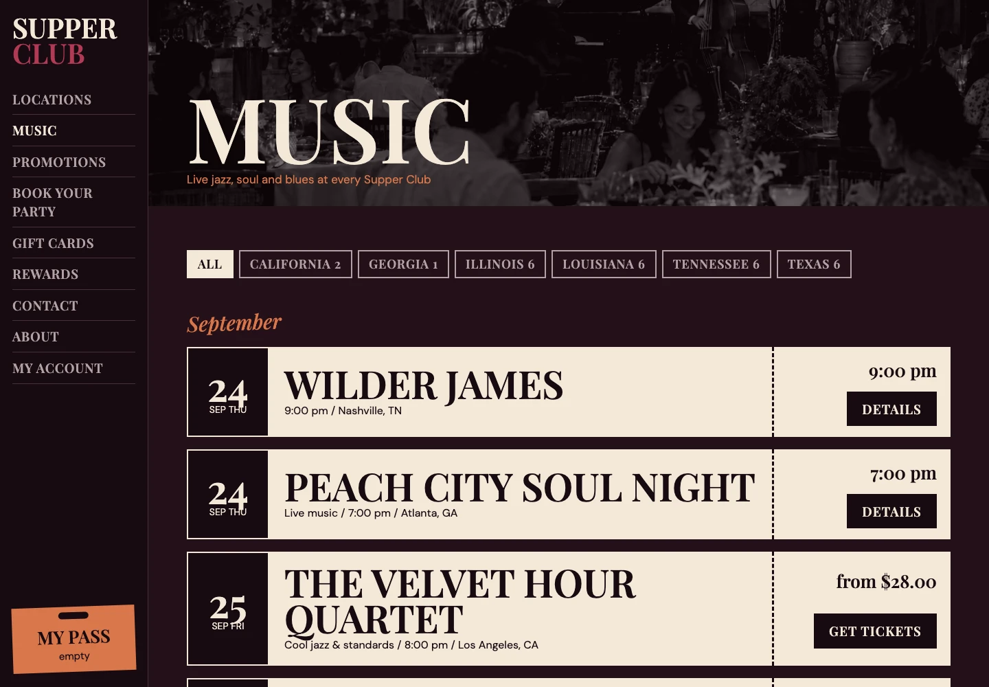 Supper Club — music