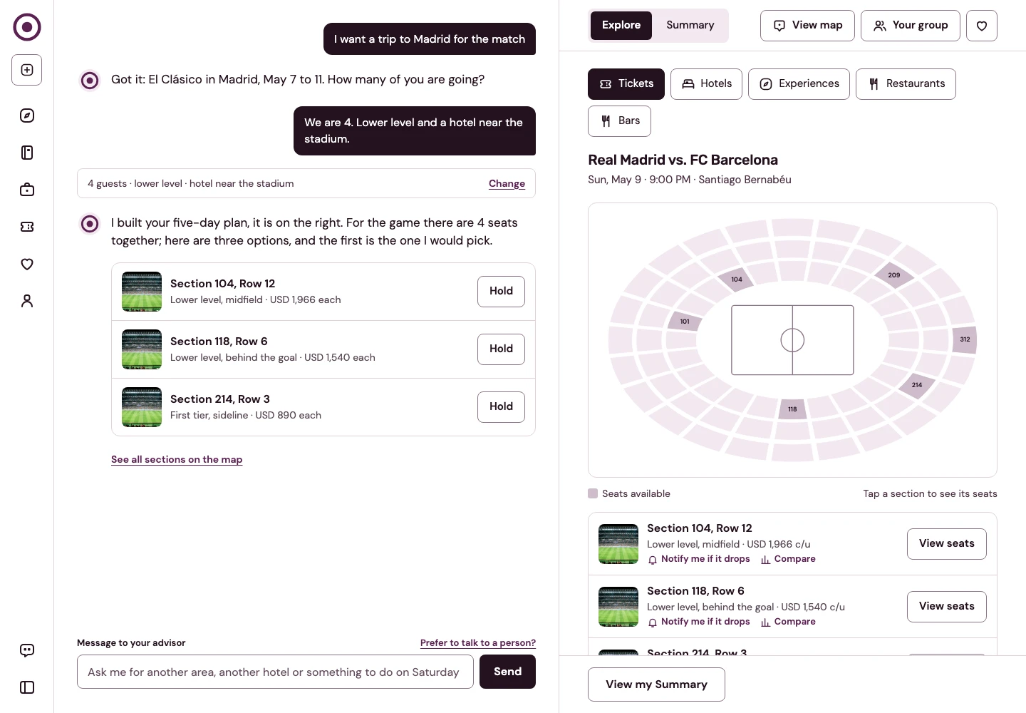 AI Trip Planner — explore